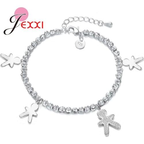 Fashion Charm Pendant Jewelry For Ladies Pretty 925 Sterling Silver SilverBracelet Bangles For Women Beautiful Birthday Gift