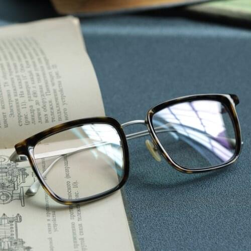 Pure titanium glasses frame men retro optiacl handmade eyewear Myopia reading prescription woman eyeglasses