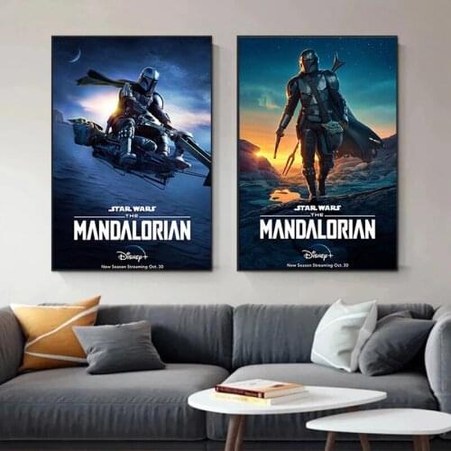 Disney Self-adhesive Wall Sticker Marvel Star Wars Movie Poster Prints Wall Art Pictures Wall Picture for Kids Room Decoration