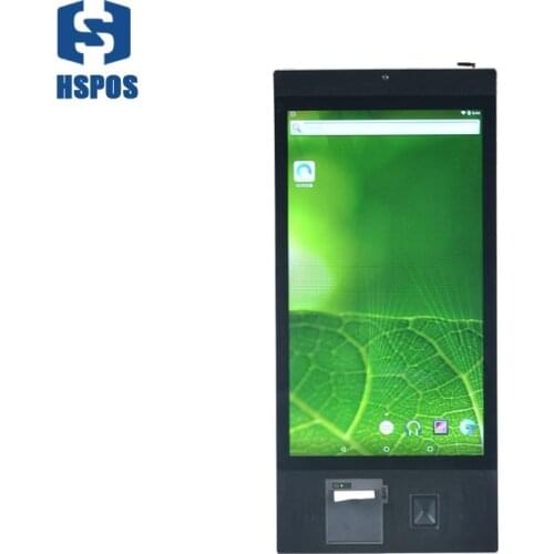 New design supermarket 32-inch Vertical wall self-service terminal payment with 80 printer1/2d qr code scanning platform