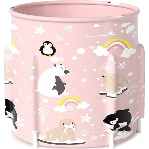 Portable Bathtub Folding Bath Bucket Thicken Shower Barrel Large Adult Tub Baby Swimming Pool Insulation Family Bathroom