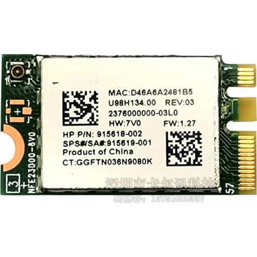 Realtek RTL8723DE 300Mbps NGFF M.2 Wireless Bluetooth 4.0 Network Card for DELL HP Samsung Acer SPS 915619-001 915618-002