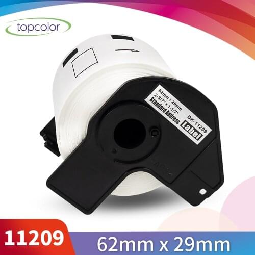 Topcolor 800pcs DK 11209 Shipping Label Paper Roll Compatible Brother DK Label Printer DL Labels 62*29mm for QL-570 QL-710 QL800