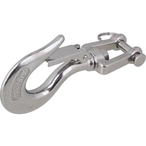 Silver 304 Stainless Steel American Type Trigger Clevis Type Swivel-Eye Lifting Snap Tone Hook with 650KG Working Load Limit