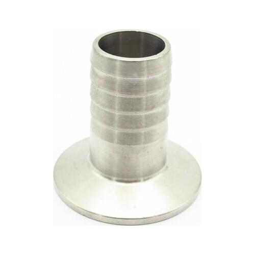 25mm Hose Barb x 50.5mm Ferrule OD 304 Stainless Steel Hex Sanitary Connector Pipe Fitting For Homebrew Fit 1.5" Tri Clamp