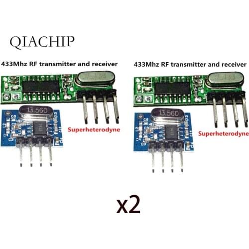 1Set superheterodyne 433Mhz RF transmitter and receiver Module kit small size For Arduino uno Diy kits 433 mhz Remote controls