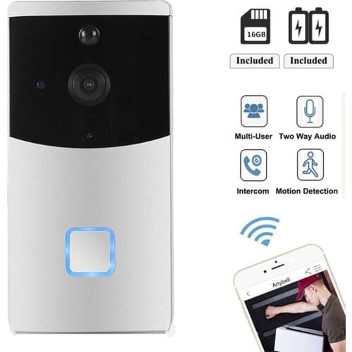 WiFi Smart Video Intercom Doorbell Camera Two-Way Audio Night Vision PIR Motion Detection Alarm Wireless Home security Doorbell