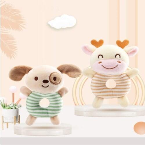 HAPPY MONKEY Toddler Toy Newborn Toy Plush Hand Grasping 0-1 Year Old Stuffed Baby Puzzle Rattle Doll Gift For Kids Plush Toy