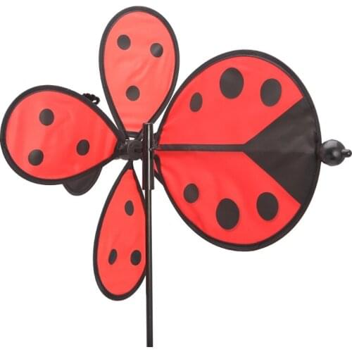 Bee Ladybug Windmill Whirligig Wind Spinner Home Yard Garden Decor Kids Toys