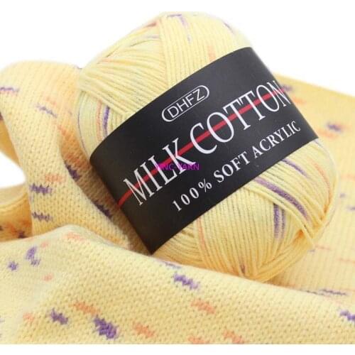 Knitted 23 colors Bulky 50g milk Cotton Supersoft colourful Crochet Supersoft Knitting Baby Soft Yarn HandCraft Wool wholesale