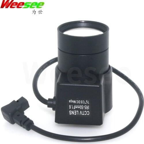 WS 1/3'' inch F1.6 format 5-50mm MP megapixel HD cctv lens CS mount varifocal DC-auto iris for IP camera box