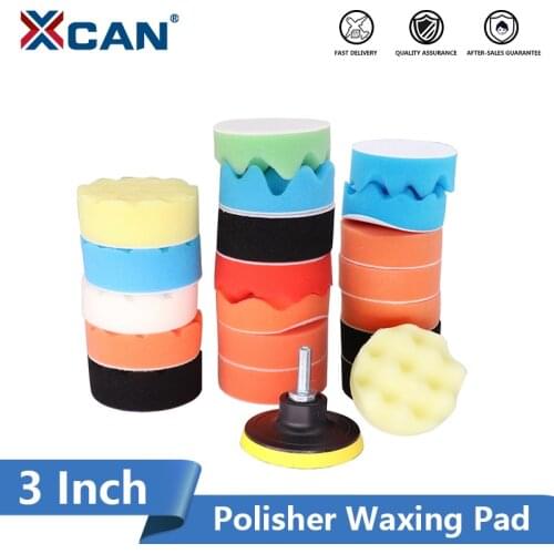 XCAN Metal Polishing Pad Set 3 Inch Polisher Waxing Pad 11-31pcs For Removes Scratches Adapter Waxing Tool Polish Buffer Wheel
