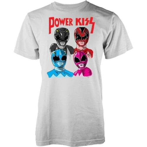 Power Kiss Funny Rangers Television Mash Up Adult T Shirt