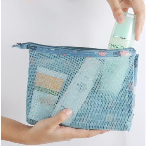 Women Multifunction Mesh Make Up Bags Travel Lady Storage High Quality Cosmetic Toiletry Bag Organizer Purse Pouch Clutch Bags