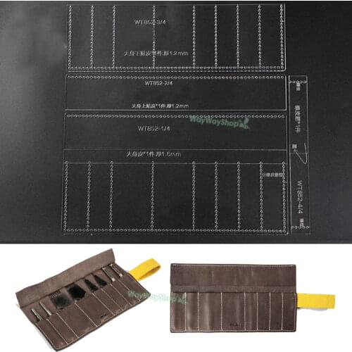 1 Pcs Acrylic Roll Storage Bags templates WT852 for Leather Punch Tool Bags Model DIY Amateurs