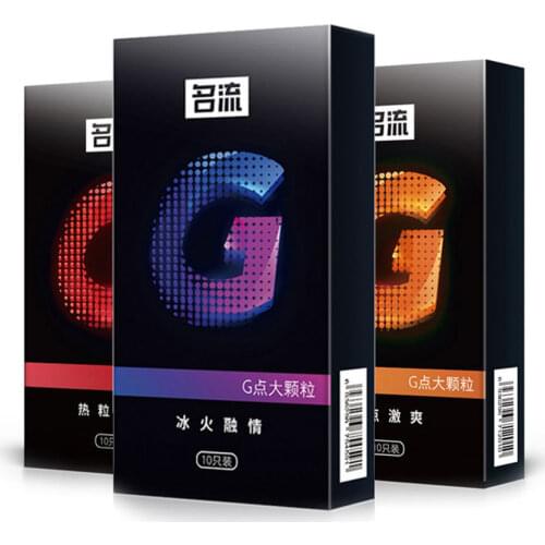 10 Pcs Mingliu G spot Condoms Big Particle Stimulation G-point Penis Sleeve Delay Ejaculation Condones Contraception Men Sex Toy
