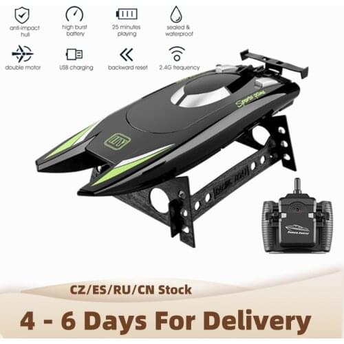 2.4G Radio Remote Control SpeedBoat Rowing 7.4V Capacity Battery Dual Motor Rc Boat 30km Per Hour Toys For Kids