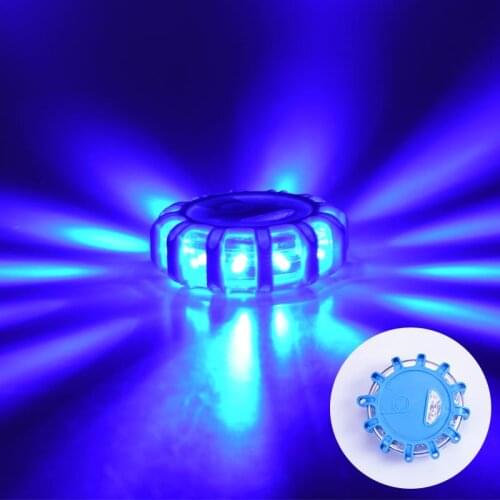 2pcs Magnetic Emergency Roadside Safety Light IP44 LED Flashing Warning Red Lights Car Roadside Emergency Flares Beacon Lamps