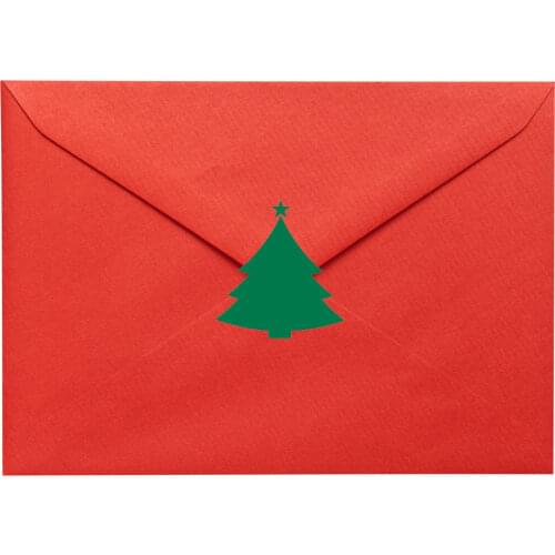 20pcs/40pcs/60pcs Christmas Tree stickers For Envelope Christmas Wall & Window Decor, Giftwrapping, Card Making Decals A671