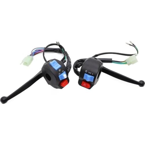 Motorcycle Brake Lever Side Control Switch Set for GY6 Moped Scooter 50cc - 125cc Left and Right Hands