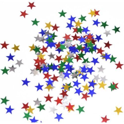 500PCS 6mm Shiny Gold Star Confetti Birthday Party Wedding Table Decoration Acrylic Confetti Sprinkles Christmas DIY Decoration