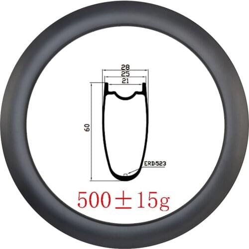 700c 60mmx25mm Hookless carbon rim road disc brake UD 3K 12K matte glossy 18H 20H 24H 28H 32H No outer holes Road bike road bike