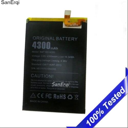 For Doogee Y6 Max Battery New BAT16514300 4300mAh Batteries High Quality