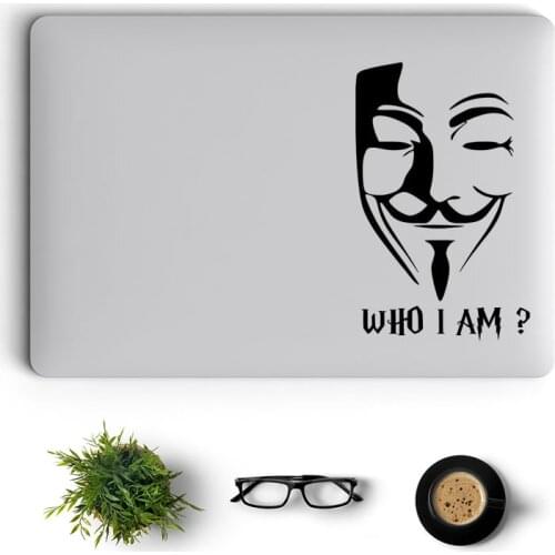 Anonymous Mask Laptop Sticker for Apple Macbook Decal Pro 16" Air Retina 11 12 13 14 15 inch Vinyl Mac Book Notebook Skin Decor