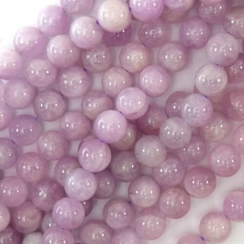 Wholesale Genuine Lavender Kunzite Beads 6mm 8mm 10mm Round Gem Stone Loose Beads For Jewelry,1 of 15" strand