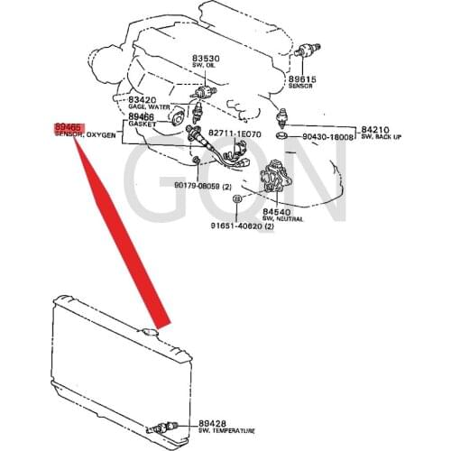 Oxygen sensor 1991-Toy ota CAMRY rear oxygen sensor exhaust pipe sensor front and rear oxygen sensor car oxygen sensor