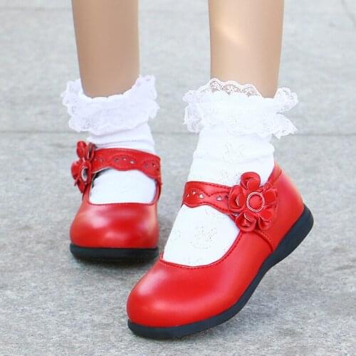 Childrens shoes 2020 spring and summer student performance dance shoes girls' leather shoes, big childrens princess high heels