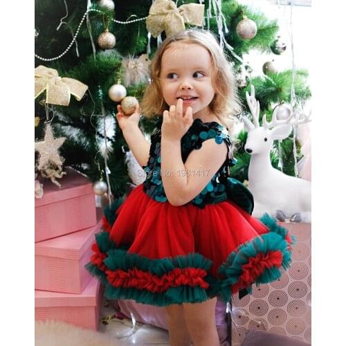 Girls Christmas Flower Lace Embroidery Dress Kids Dresses for Girl Princess Autumn Winter Party Ball Gown Children Clothing Wear