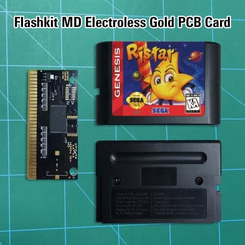 Ristar - Flashkit MD Electroless Gold PCB Card 16 bit MD Games Cartridge For MegaDrive Genesis console