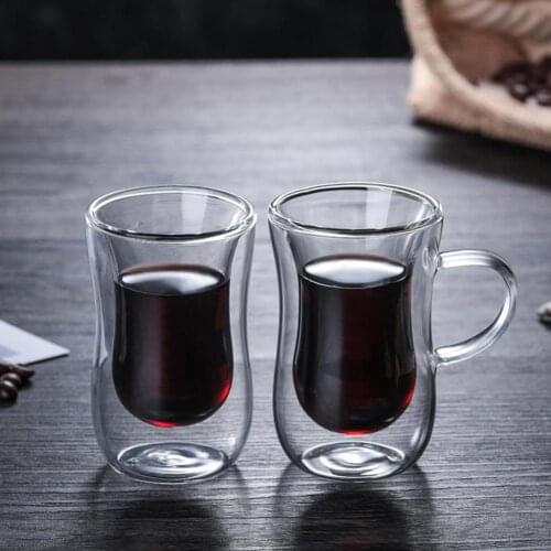 Innovative Double Wall Insulated Glass Cup Heat-resistant For Tea Coffee Latte Espresso Iced Tea Dishwasher Mugs