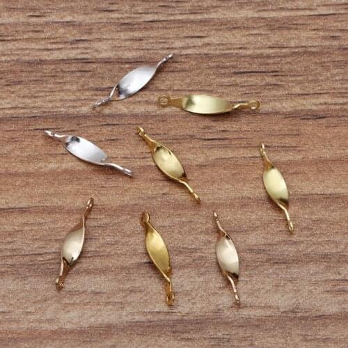 100 Pcs 16 mm Metal Copper 4 Colors Connector Charms DIY Jewelry Making Accessories