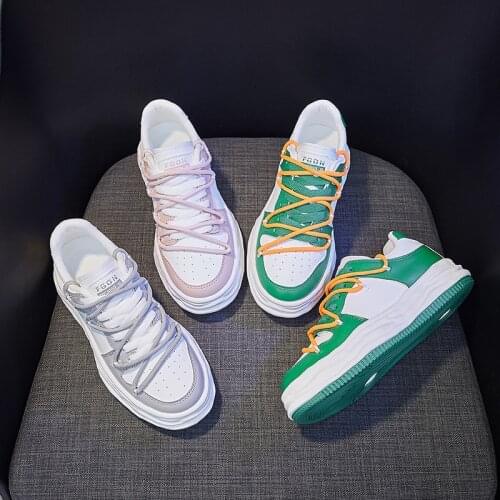 2021 Newest Autumn Korean Version of Ins Classic Simple Wild Old Shoes Sneakers Sneakers Dissolve White Shoes Women Shoes 35-40