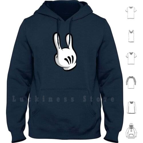 Metal Hand Hoodies Long Sleeve Delusional Tiny Floth Flothwest Cartoon Cool Epic Geek Geeky Top