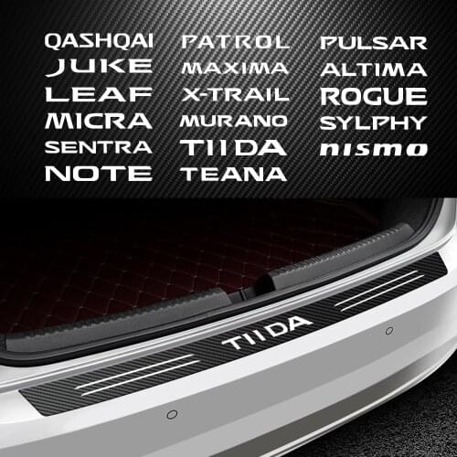 Car Rear Bumper Load Edge Protector Sticker For Nissan nismo qashqai x-trail Auto Trunk Guard Plate auto Decoration Decals