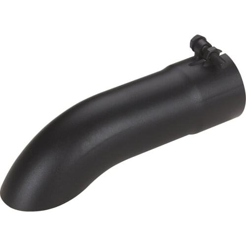 Exhaust Tip 2.5 Inch Inlet 9 Inch Length Turn Down Bolt On Black Powder Coated Stainless Steel