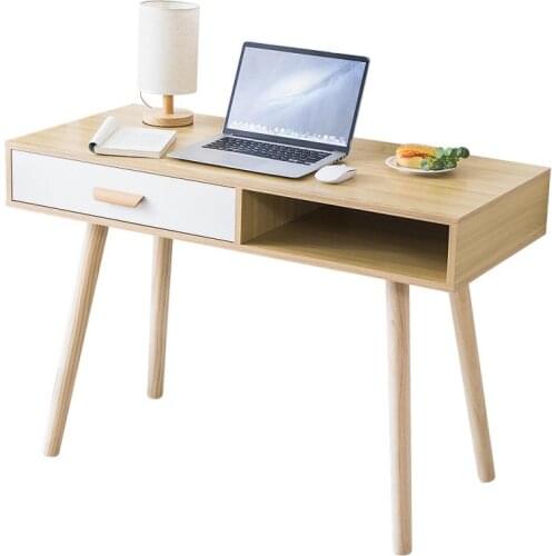 Desktop Computer Desk With Drawer Modern Office Study Writing Desk Laptop Notebook Table Home Office Work Furniture HWC