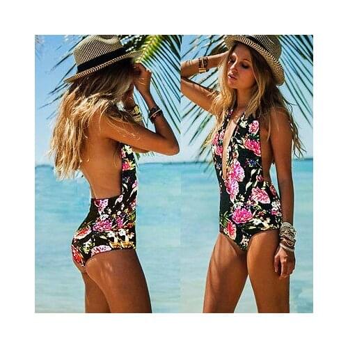 Newest Women Sexy Cross Strappy Swimsuit Swimwear Bathing Monokini Push Up Padded Swimsuit Popular alibaba swimwear