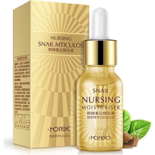 New 15ml Snail Face Serum Hyaluronic Acid Anti Aging Collagen Facial Serum Whitening Moisturizing Skin Care