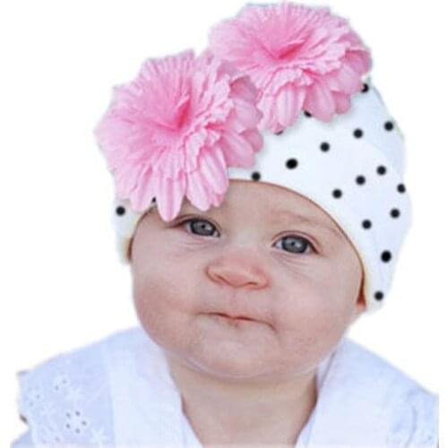 New Flower Design Baby Hats Fashion Childrens Cotton Hat Girls India Cap Baby Beanie Cap Accessories