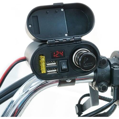 New Socket Kit Motorcycle Supplies Waterproof Cigarette Lighter Charger USB