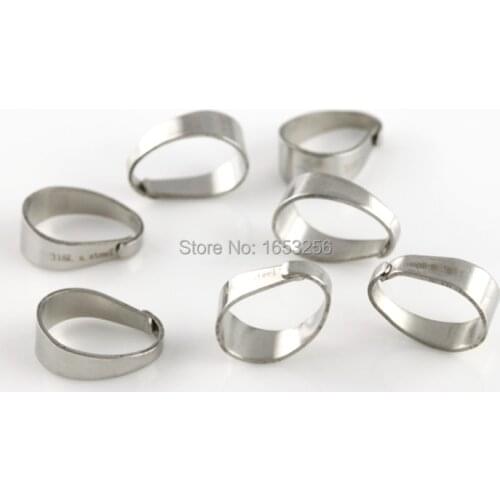 Wholesale 800pcs lot Stainless Steel Pendant hook Closed Stye Pinch Bail Clip Connector finding DIY Jewelry