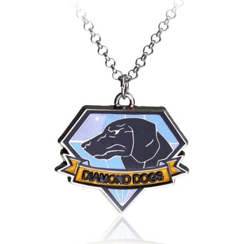 Make Pets Not War Pet Portrait Silhouette Dog Animal Necklace Gear Solid V the Phantom Pain Dogs of War Pendant