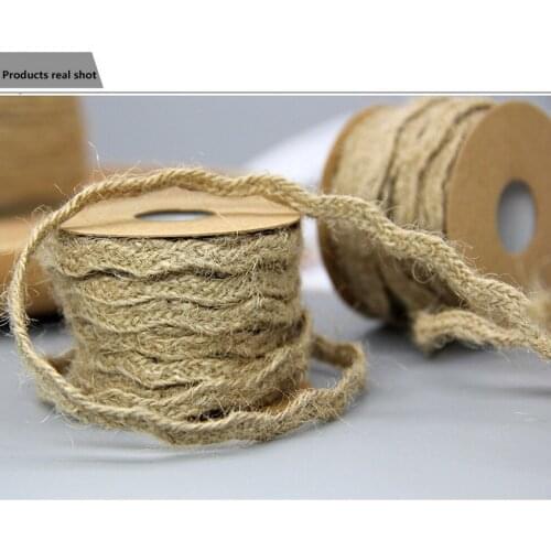 Two Sizes of Hemp Rope Hand-woven Diy Twine Jute Retro Decoration Tied Rope Simple Home Accessories Clothing Accessories