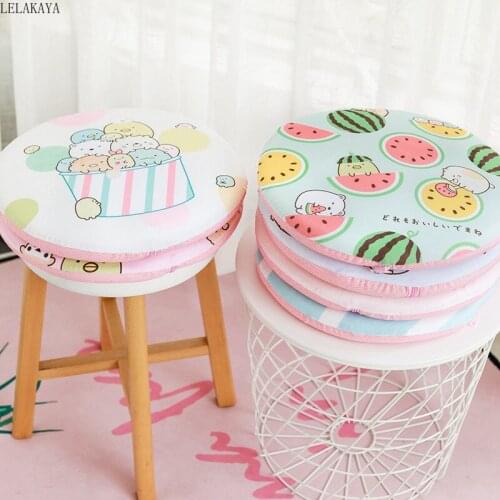 38cm Sumikko Gurashi Round Cushion Slow Rebound Car Chair Seat cushion Cartoon Corner Bio Plush Toys Stuffed Waist Support Doll