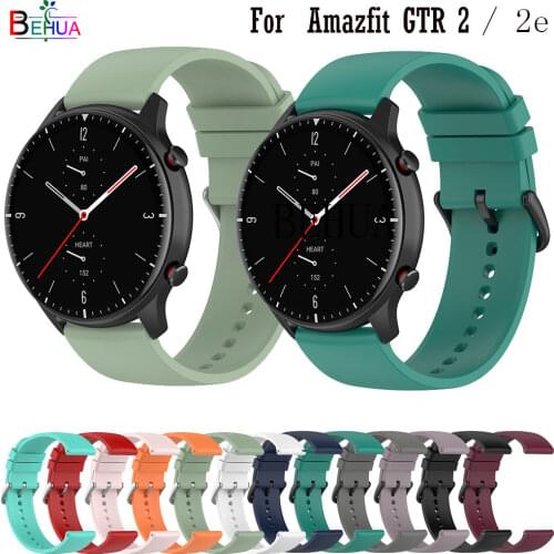 WatchBand Strap For Huami Amazfit GTR 2 GTS 2 2e Bip U/S Smart Silicone Wristband For Amazfit GTR 42mm 47mm Bracelet Watchstrap