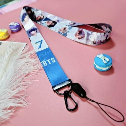 KPOP Bangtan Boys Mobile Phone Lanyard Map of The Soul 7 Neck Strap Lanyards Keys ID Card Gym Mobile Hang Rope Lariat Lanyard